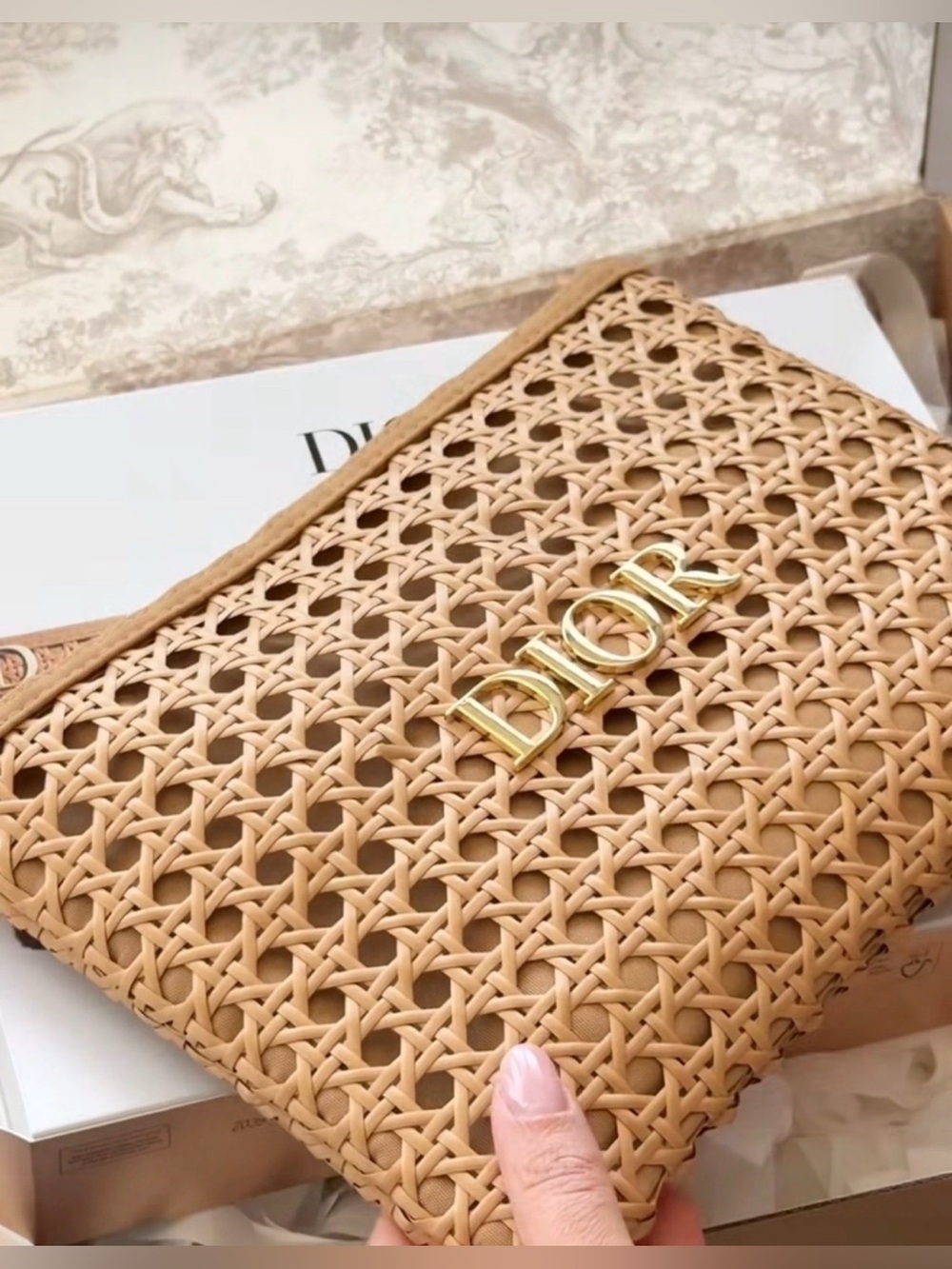 2026 Summer Limited Edition Rattan Beige Cosmetic Pouch - Picture 4 of 8